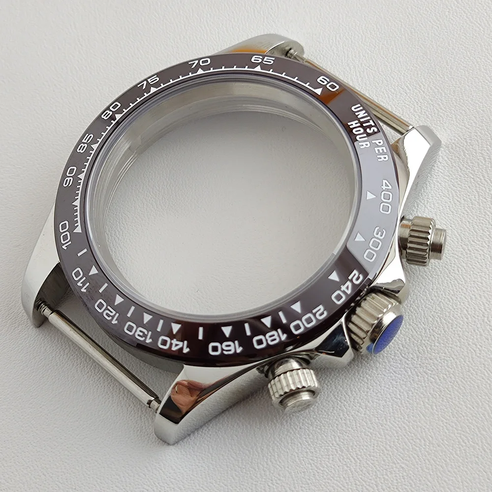 japonés cronógrafo reloj de VK63 movimiento de cuarzo 39MM dialstainless de acero caseluminous panda de línea . ' - ' . 5