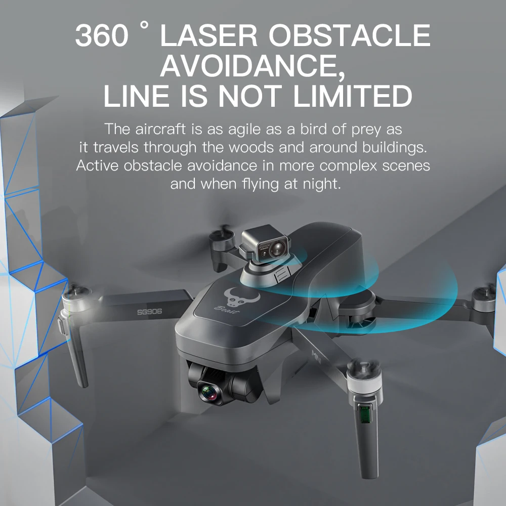 Sg906 Mini / Minise 5g Gps 4k Profesional Hd de Doble Cámara sin Escobillas de 360° para evitar Obstáculos, Plegable Quadcopter Rc Drone Juguetes . ' - ' . 2