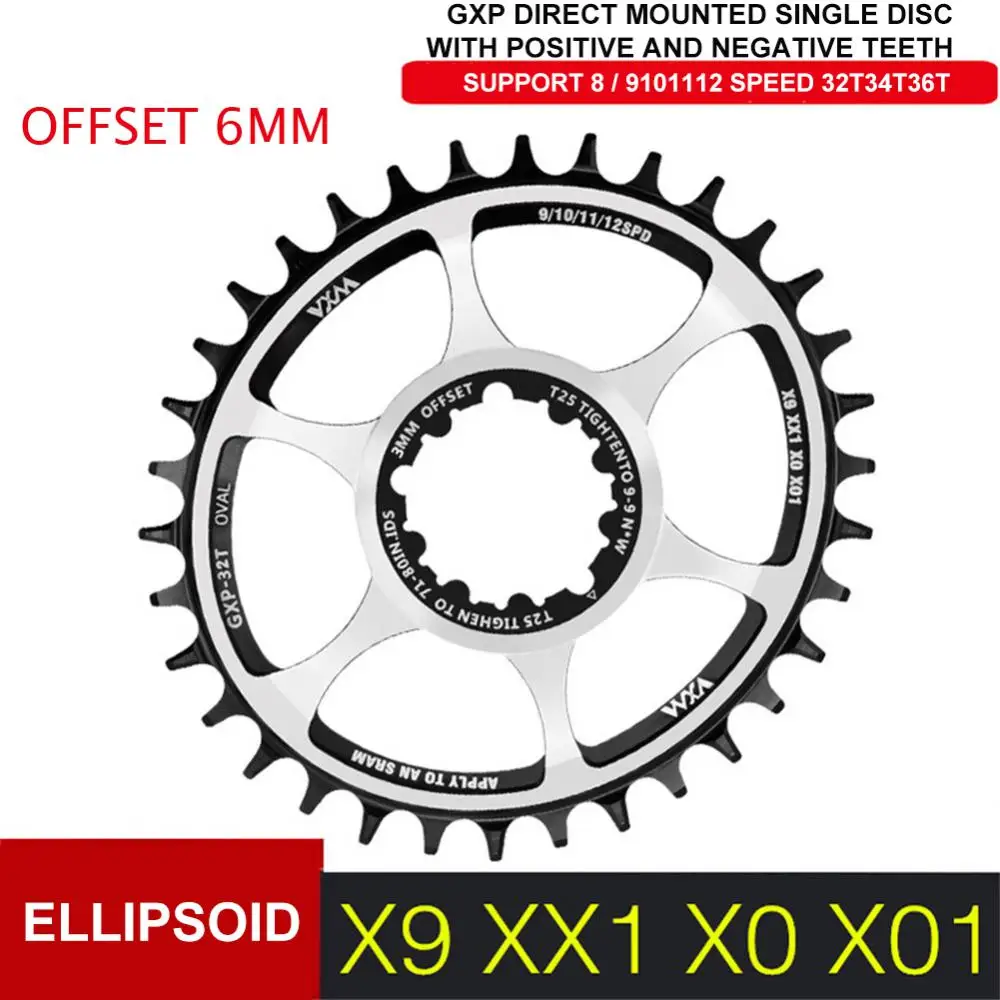 Bicicleta Oval Plato Offset 3mm 32t 34t 36t para Sram Gxp Xx1 Águila X01 Gx X1 1400 X0 X9 S1400 Mtb rueda Dentada . ' - ' . 3
