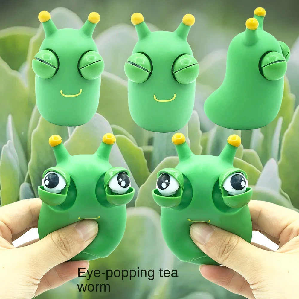 Apriete Juguete Único llamativo Vegetal Insectos Entrecerrando los ojos de dibujos animados de Descompresión Pizca de Música Apretando la Liberación de Descompresión de Juguete . ' - ' . 0
