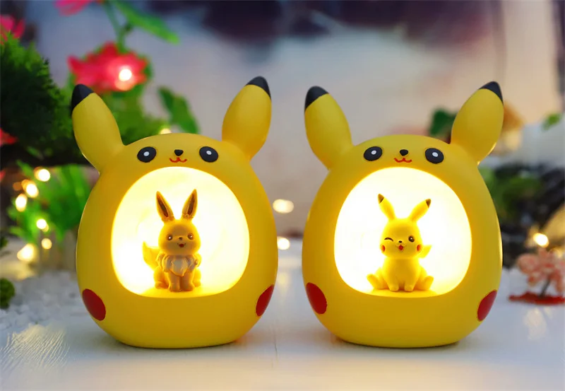 Nuevo Pokemon Pikachu Luz de la Noche de los Niños en la Habitación de Dormir de la Lámpara del Dormitorio de la Atmósfera de la Decoración de los Niños y las Niñas Juguetes Regalos para Niños . ' - ' . 2