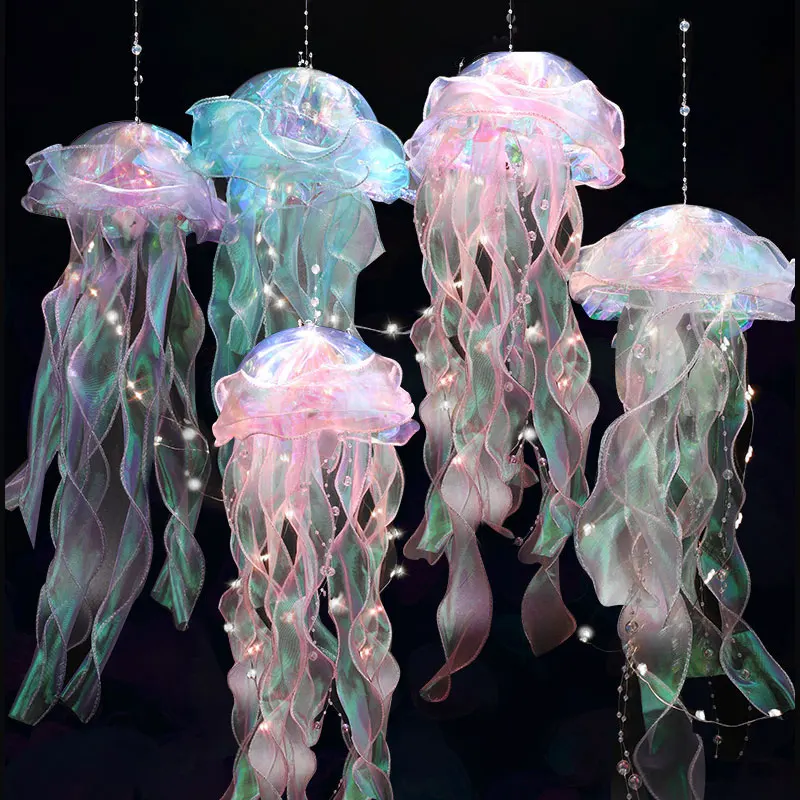 Las Medusas Luminosas Juguetes De Colores De La Lámpara De La Linterna De La Sirena Bajo El Mar Tema De Las Medusas Habitación De Los Niños Parte Decorados Portátil De Luz De La Noche . ' - ' . 5