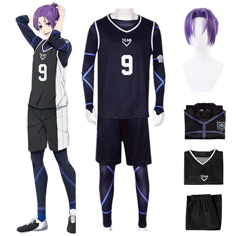 Anime Azul de Bloqueo Reo Mikage Traje de Cosplay Traje Jersey de Fútbol del Equipo de Mono Azul de Bloqueo Mikage Reo Cosplay Disfraces para Hombres . ' - ' . 0