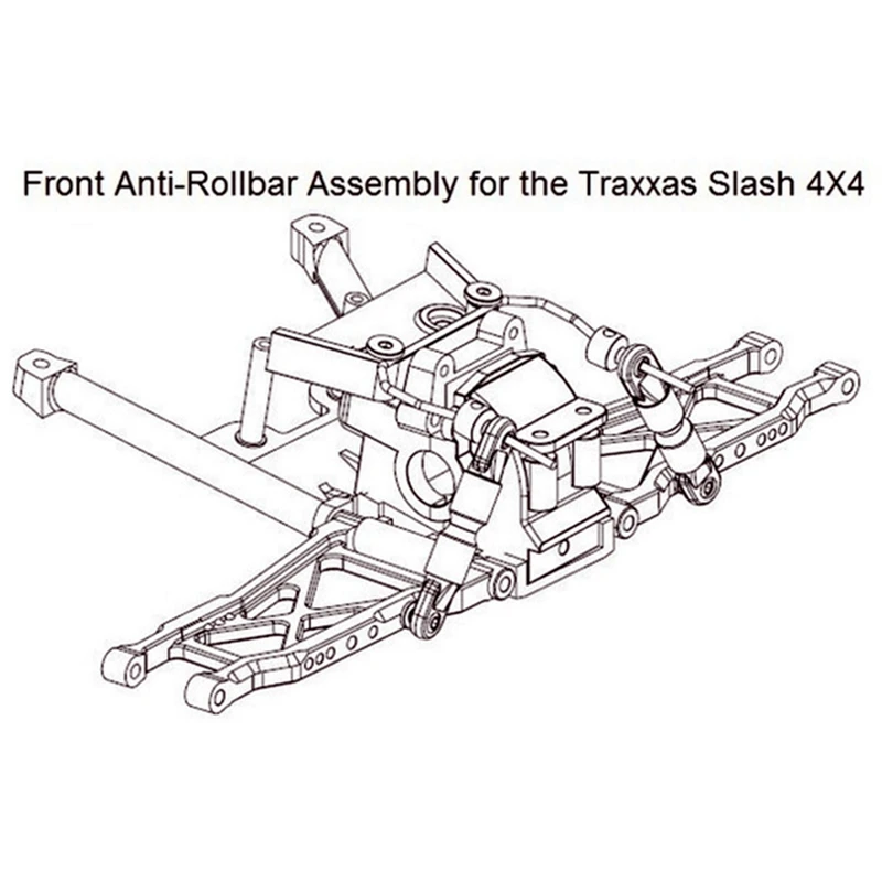 2X parte Delantera Y Trasera de la Barra Estabilizadora Kit de SLF311 Para Traxxas Slash 4X4 Estampida Rustler Rally Coche RC Piezas de mejora . ' - ' . 2