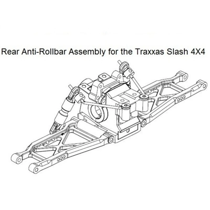 2X parte Delantera Y Trasera de la Barra Estabilizadora Kit de SLF311 Para Traxxas Slash 4X4 Estampida Rustler Rally Coche RC Piezas de mejora . ' - ' . 3