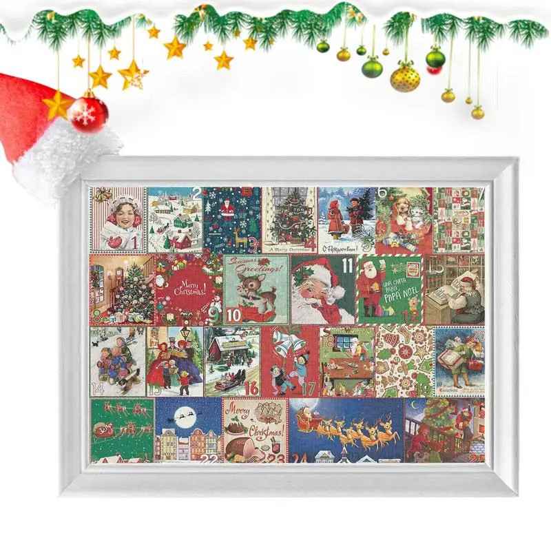 La navidad Calendario de Adviento de Puzzle 1000PCS Vacaciones de Navidad Puzzles Regalos de Navidad 2023 Navidad Rompecabezas 24 Días . ' - ' . 0