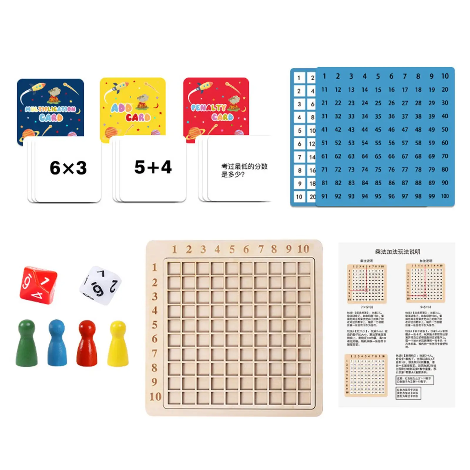 De madera de Matemáticas Manipulativos Multi Propósito de Matemáticas de Juguetes Educativos para Niños pequeños . ' - ' . 5