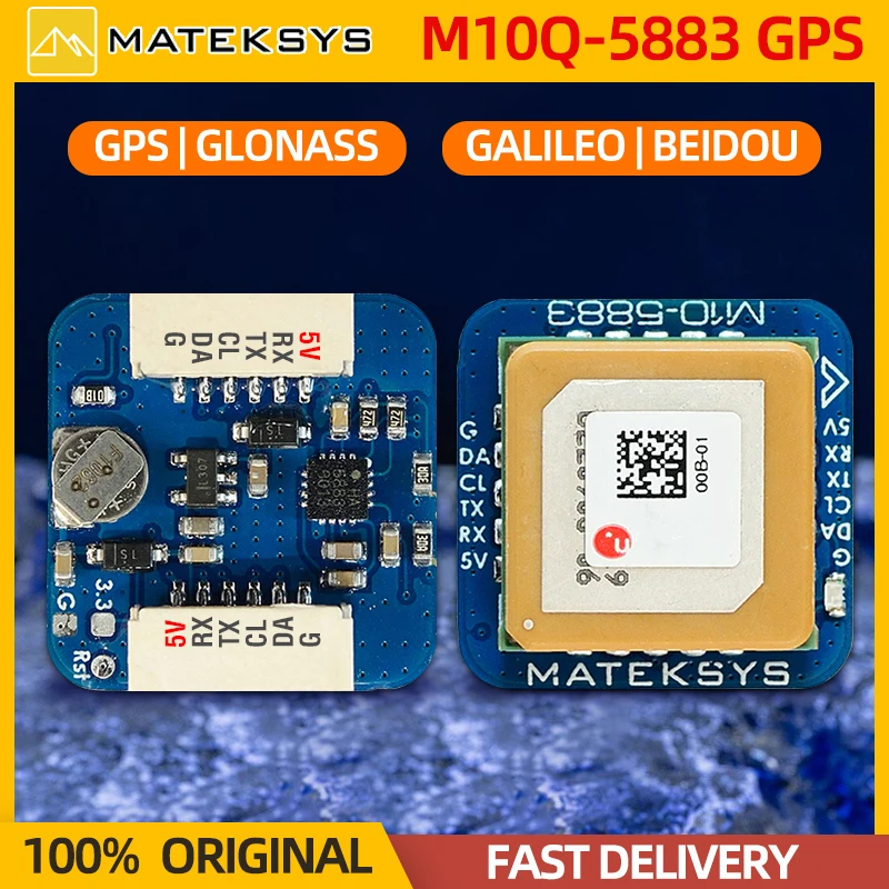MATEKSYS Matek M10Q-5883 M10 Módulo GPS GNSS y Brújula QMC5883L Antena de Parche Para RC FPV Carreras de Largo alcance Drone Quadcopter Nuevo . ' - ' . 0