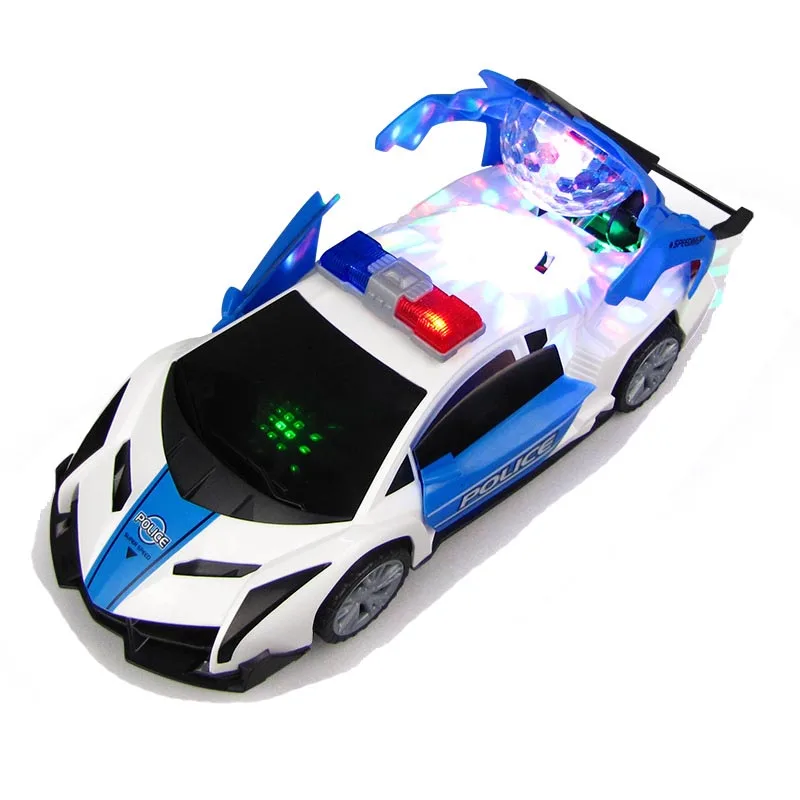 Electrónica de la Deformación de Coche Universal de la Música de la Policía de Juguete LED Eléctrico, Robot de Transformación de los Deportes de modelos de Vehículos Para Niños Regalos de Navidad . ' - ' . 5
