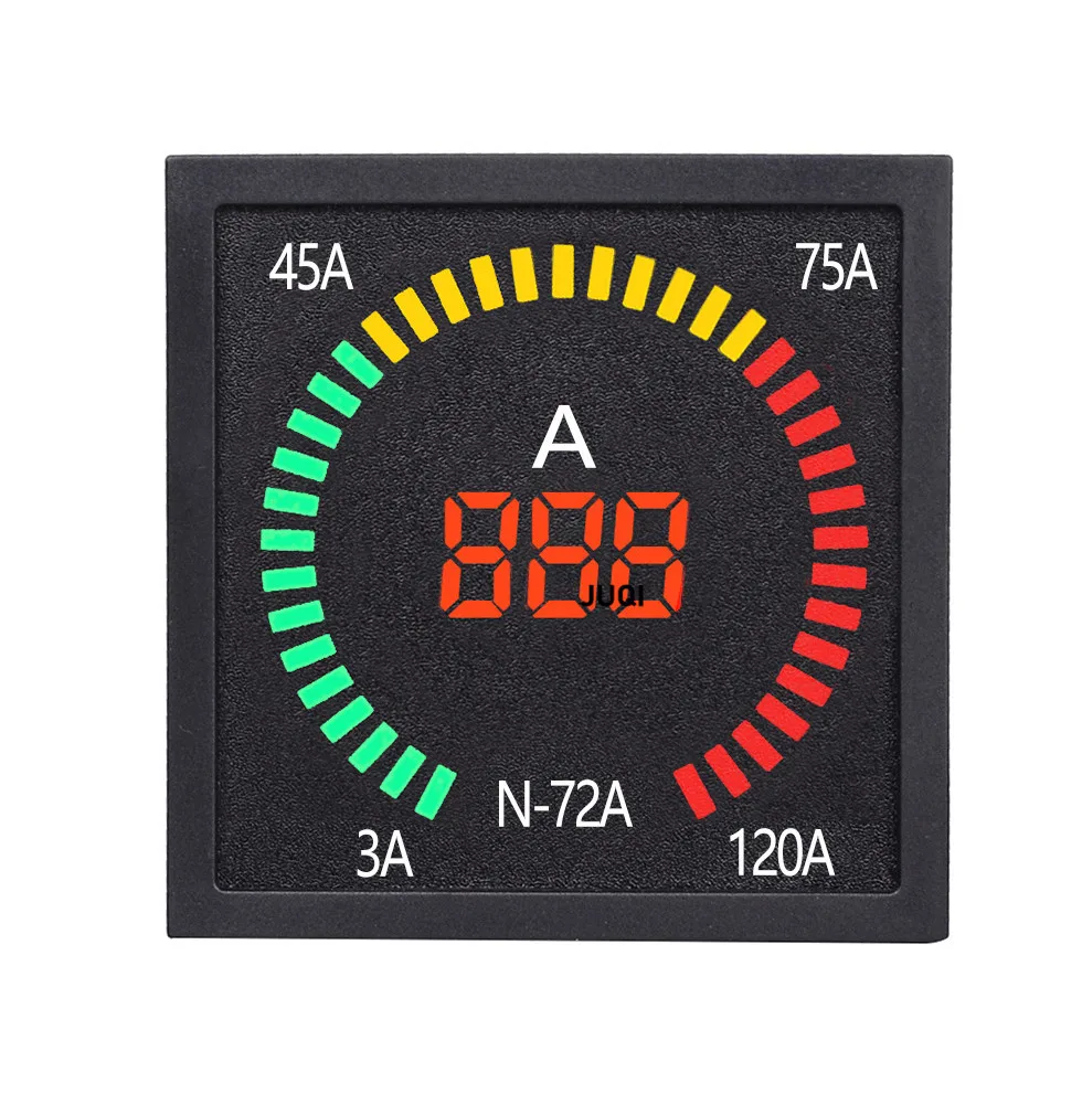 N-72 CA de la tabla rotatoria de la señal indicador de luz LED digital de la pantalla de voltaje AC50-500V corriente 3-120A frecuencia 3-120HZ medidor 72x72mm . ' - ' . 5