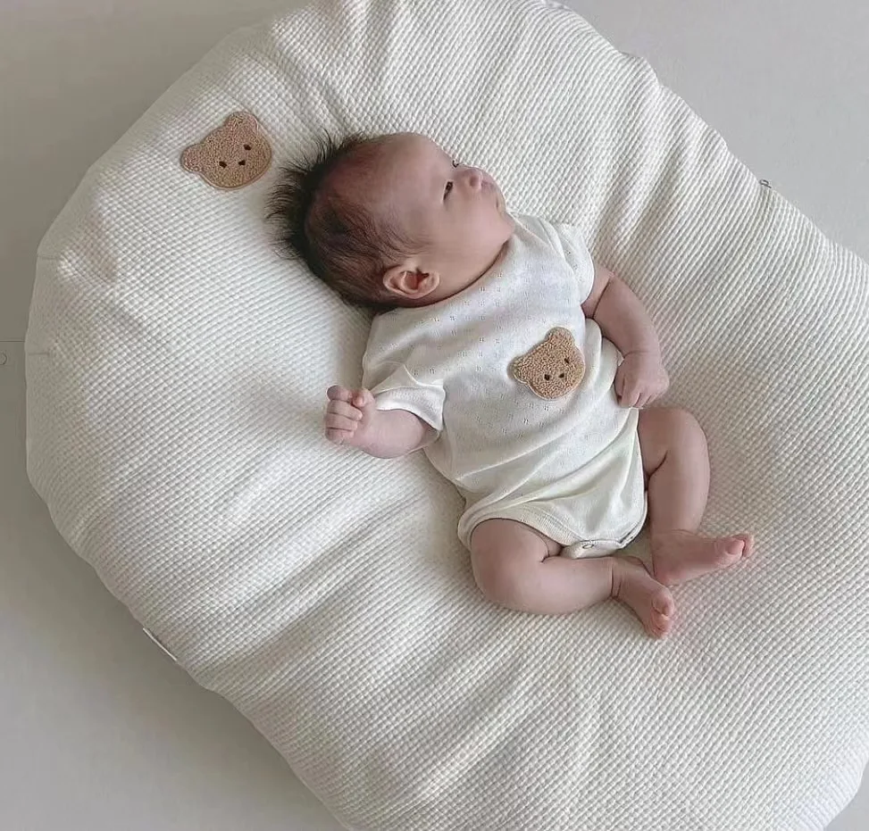 De verano de manga corta bebé bolsa de pedos ropa fina mono bebé lindo bordado de oso en la cabeza de ropa de niña bebé mameluco de niño ropa . ' - ' . 3