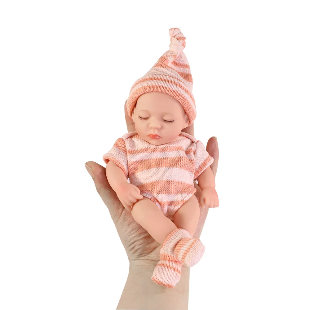 19cm Mini Reborn Baby Doll 3D Pintado de la Piel Realista de Vinilo Cuerpo de Niño Lavable Niños de Juguete de la Figura 7 Pulgadas . ' - ' . 2