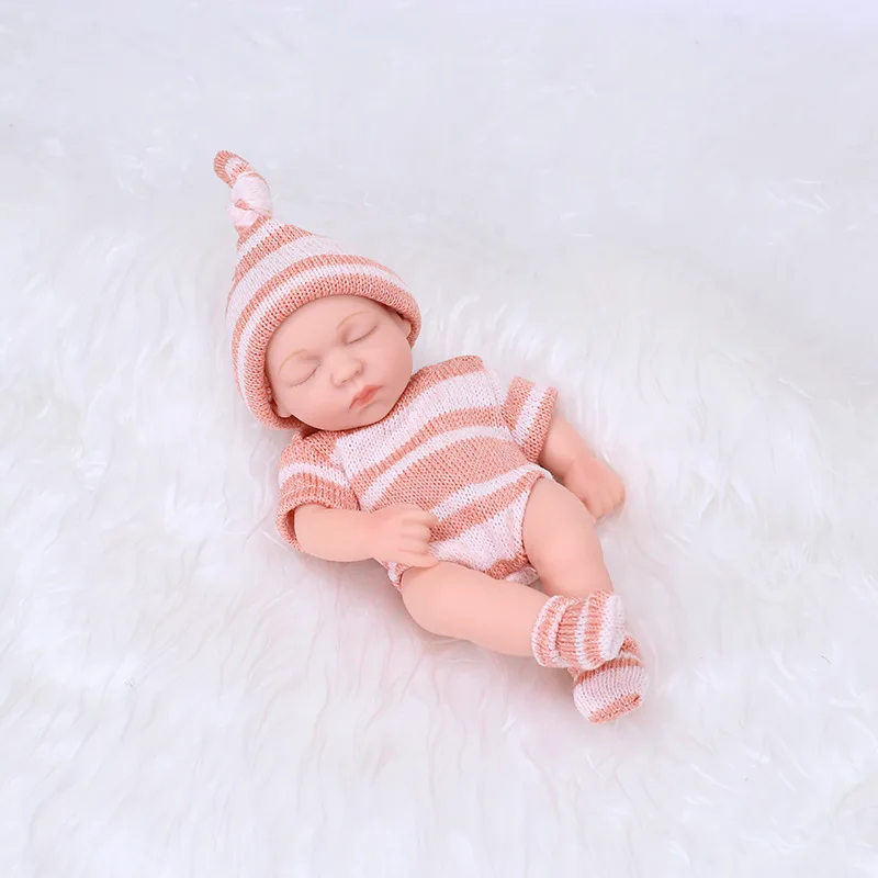 19cm Mini Reborn Baby Doll 3D Pintado de la Piel Realista de Vinilo Cuerpo de Niño Lavable Niños de Juguete de la Figura 7 Pulgadas . ' - ' . 4