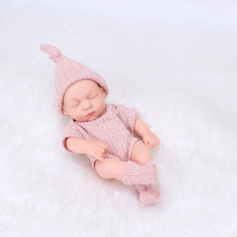 19cm Mini Reborn Baby Doll 3D Pintado de la Piel Realista de Vinilo Cuerpo de Niño Lavable Niños de Juguete de la Figura 7 Pulgadas . ' - ' . 5