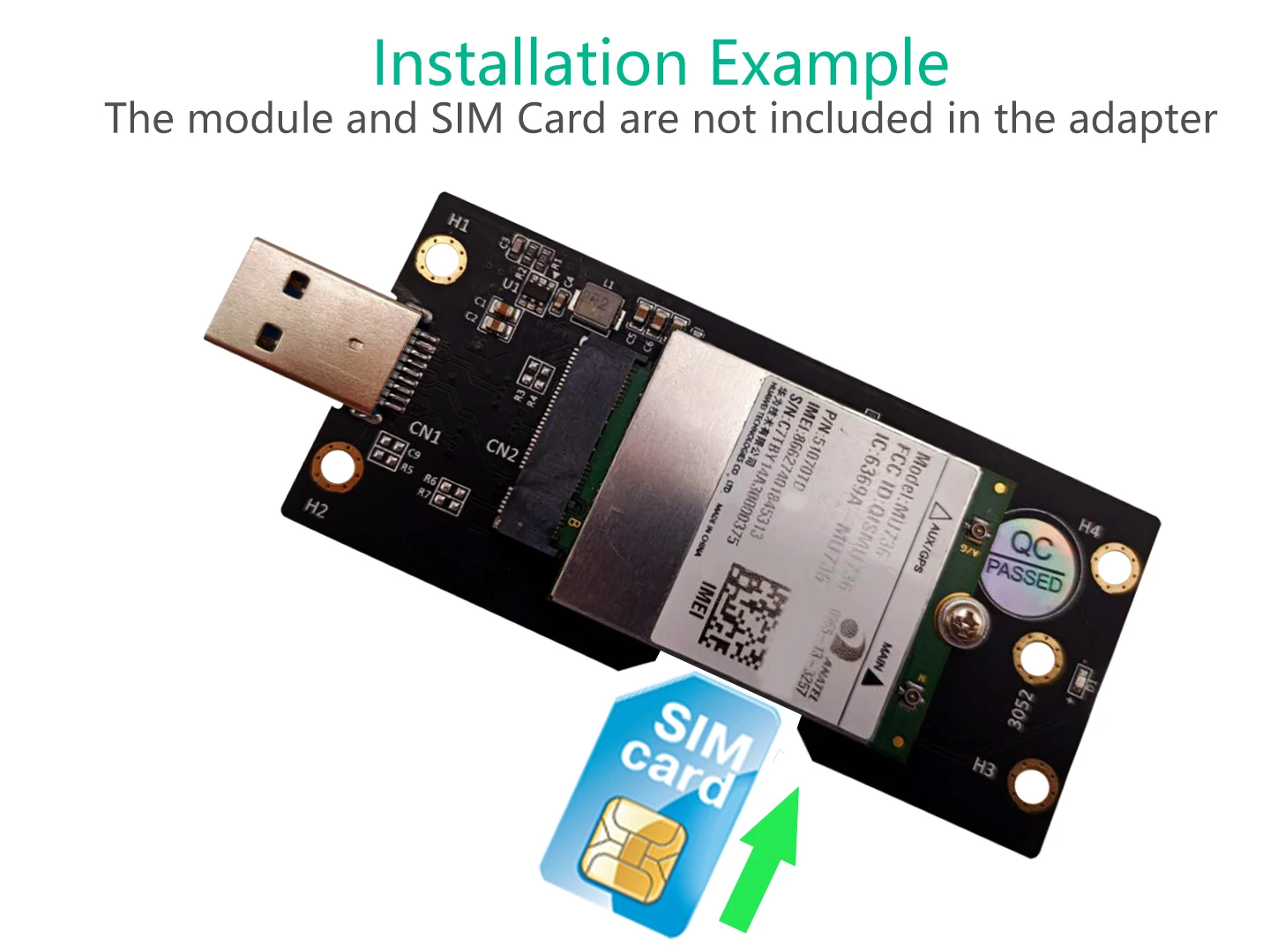 NGFF(M. 2) Tecla B de la tarjeta de Adaptador USB 3.0 con SIM de 8 pines de la tarjeta de la Ranura de 3G/4G/5G del Módulo de Soporte SIM de 8 pines conector de la tarjeta de . ' - ' . 2