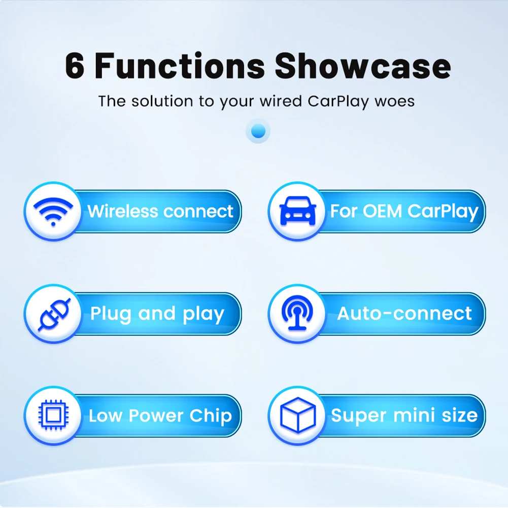 Carlinkit CPC200-U2W Mini2 WiFi 5.8 GHZ Wireless Carplay Coche AI Cuadro de Bluetooth Conexión Automática Smart Dongle para iPhone iOS 10 . ' - ' . 4
