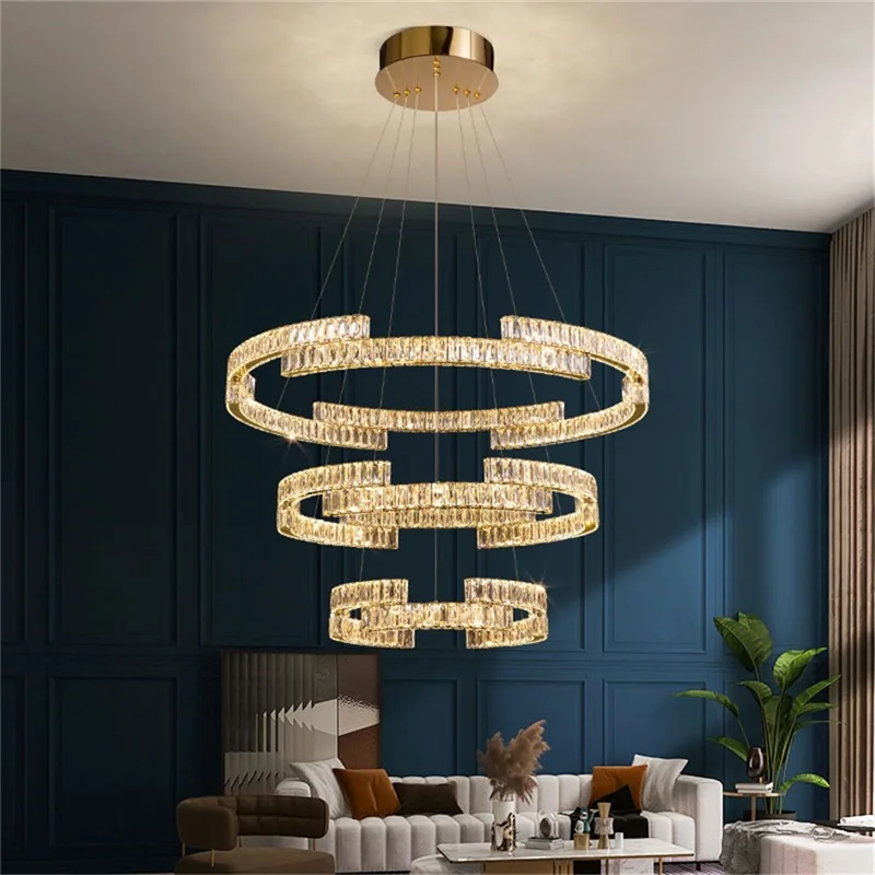 ULANI Moderna Lámpara Colgante LED Redondo de Cristal de Oro Creativo Candelabro Decorativo Accesorios Para el Hotel Sala de estar . ' - ' . 2