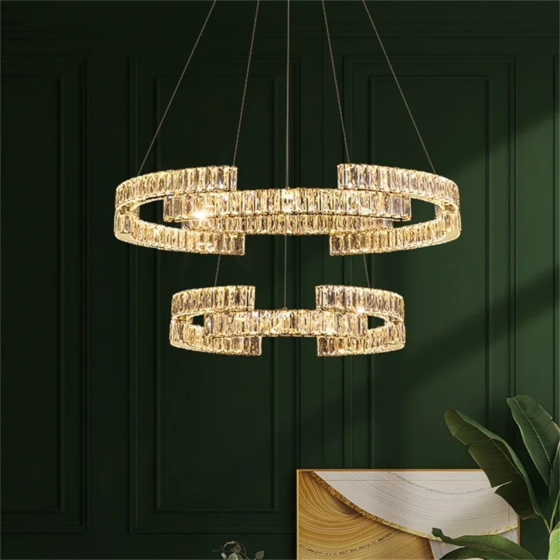 ULANI Moderna Lámpara Colgante LED Redondo de Cristal de Oro Creativo Candelabro Decorativo Accesorios Para el Hotel Sala de estar . ' - ' . 3