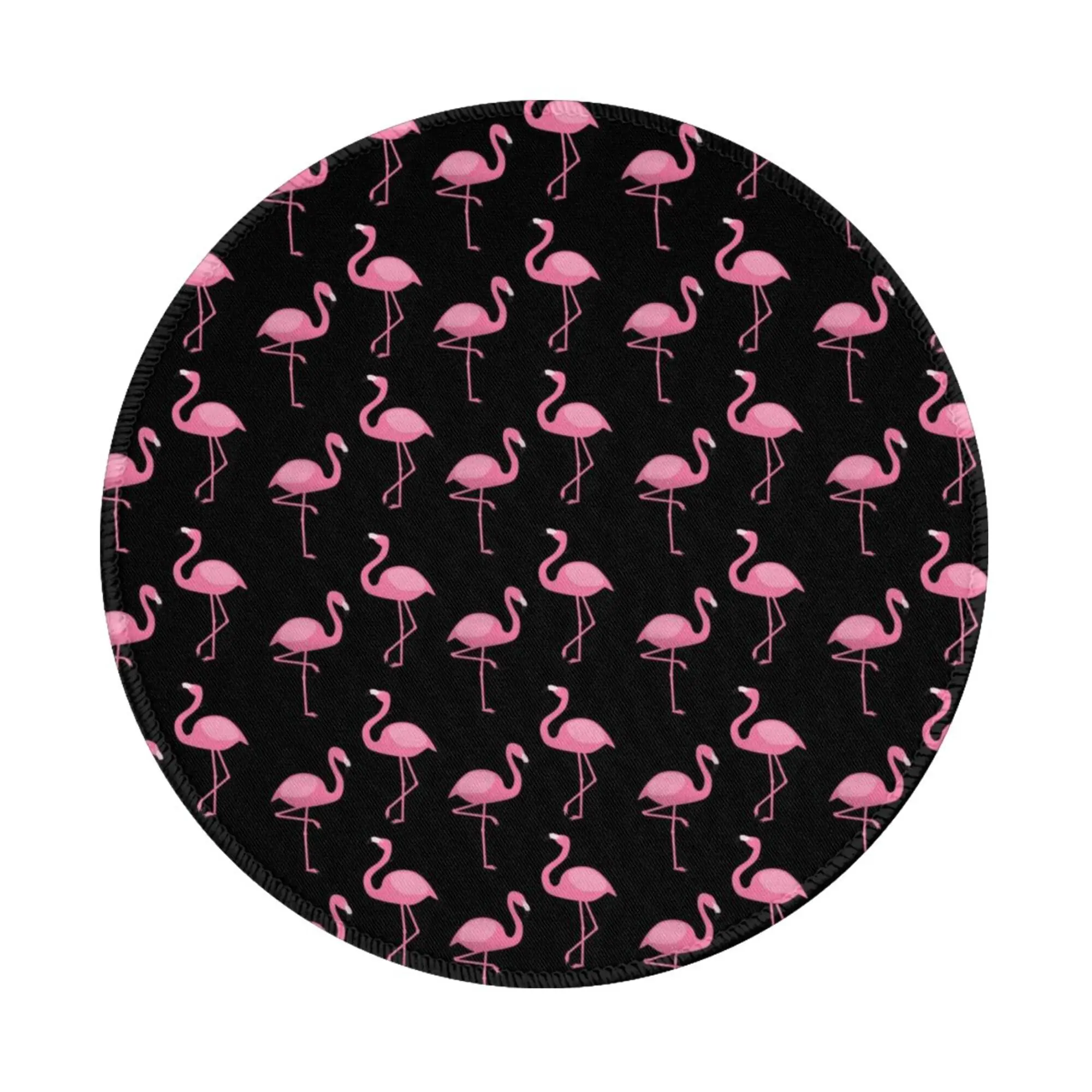 Pink Flamingo de Equipo de Oficina de la alfombrilla de Ratón Personalizada Antideslizante de alfombrillas para el Ratón del ordenador Portátil Redondo de 8 pulgadas 2 PCS . ' - ' . 0