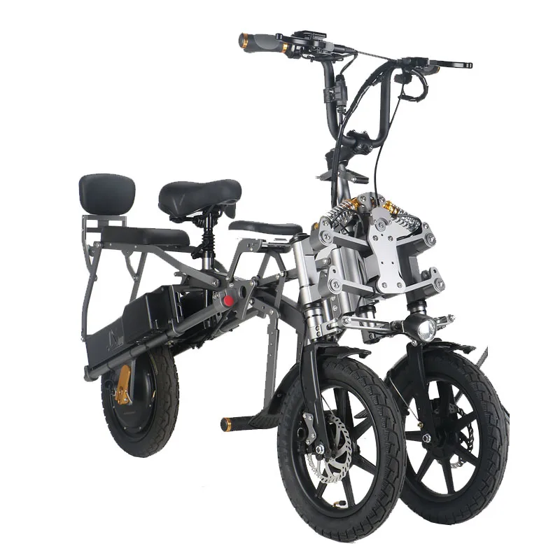 tres ruedas de fácil plegado de ancianos caminando en un segundo plegado damas scooter eléctrico de absorción de choque de la escalada de la escalera de bicicletas . ' - ' . 0
