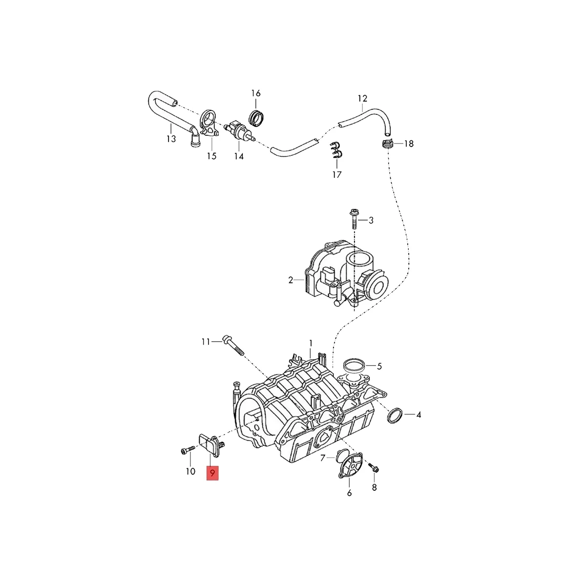 5Pcs 036906051D MAP Sensor de Presión para VW Golf MK3 MK4 Polo Audi A2, Seat, Skoda 93-24 Colector de Admisión Sensor de 0279980411 . ' - ' . 3