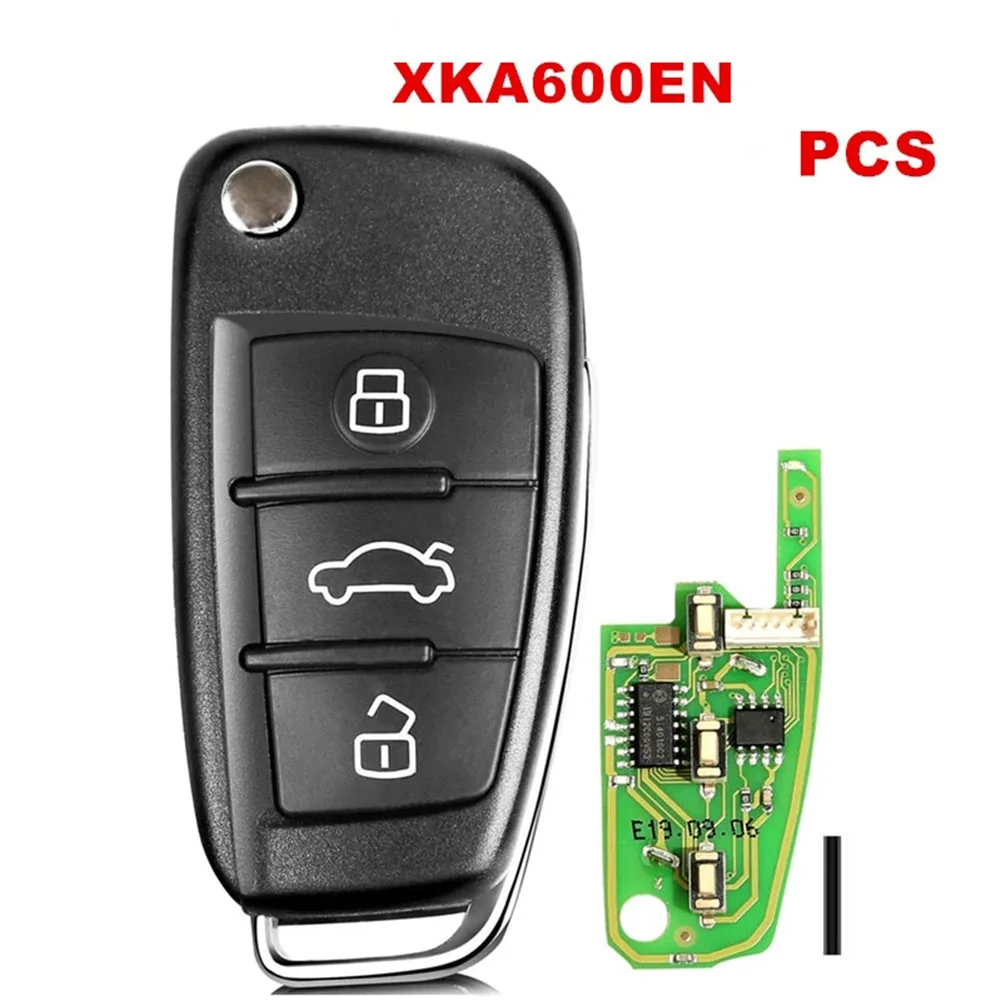 Para Xhorse XKA600EN Universal Cable Remoto Clave Flip Llavero con mando a distancia De 3 Botones para Audi A6, Q7 Tipo de VVDI Herramienta Clave 5Pcs/Lot . ' - ' . 3