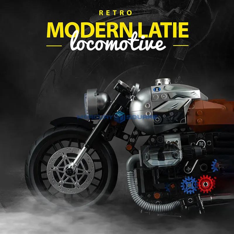 Pesadas Locomotoras Retro Moderno Latie Motocicleta MOC 10515 Modelo de Ladrillos de Alta Tecnología de Vehículos de Bloques de Construcción de Ideas Kit de Juguete de Regalo de los Chicos . ' - ' . 3