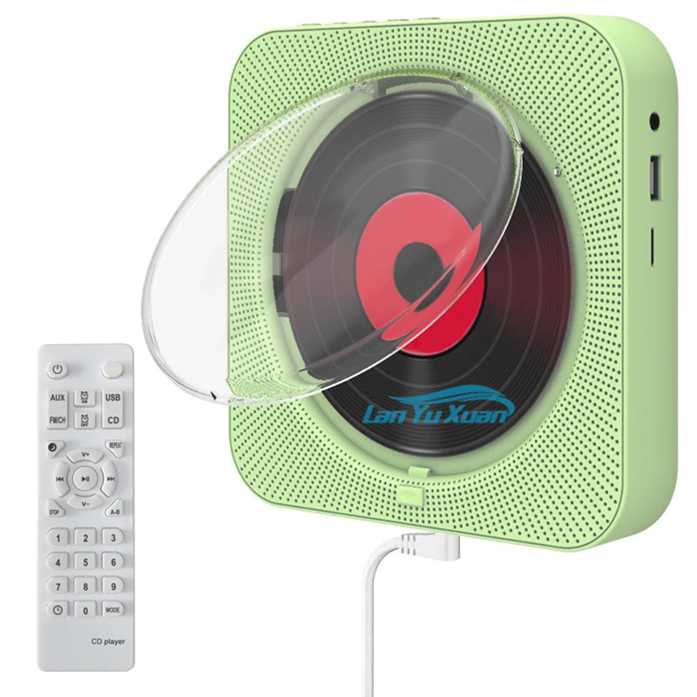 Reproductor de música Bluetooth Compatible Altavoz Estéreo, Reproductores de CD, Pantalla LED de Montaje en Pared Reproductor de CD con Control Remoto IR de Radio FM . ' - ' . 1