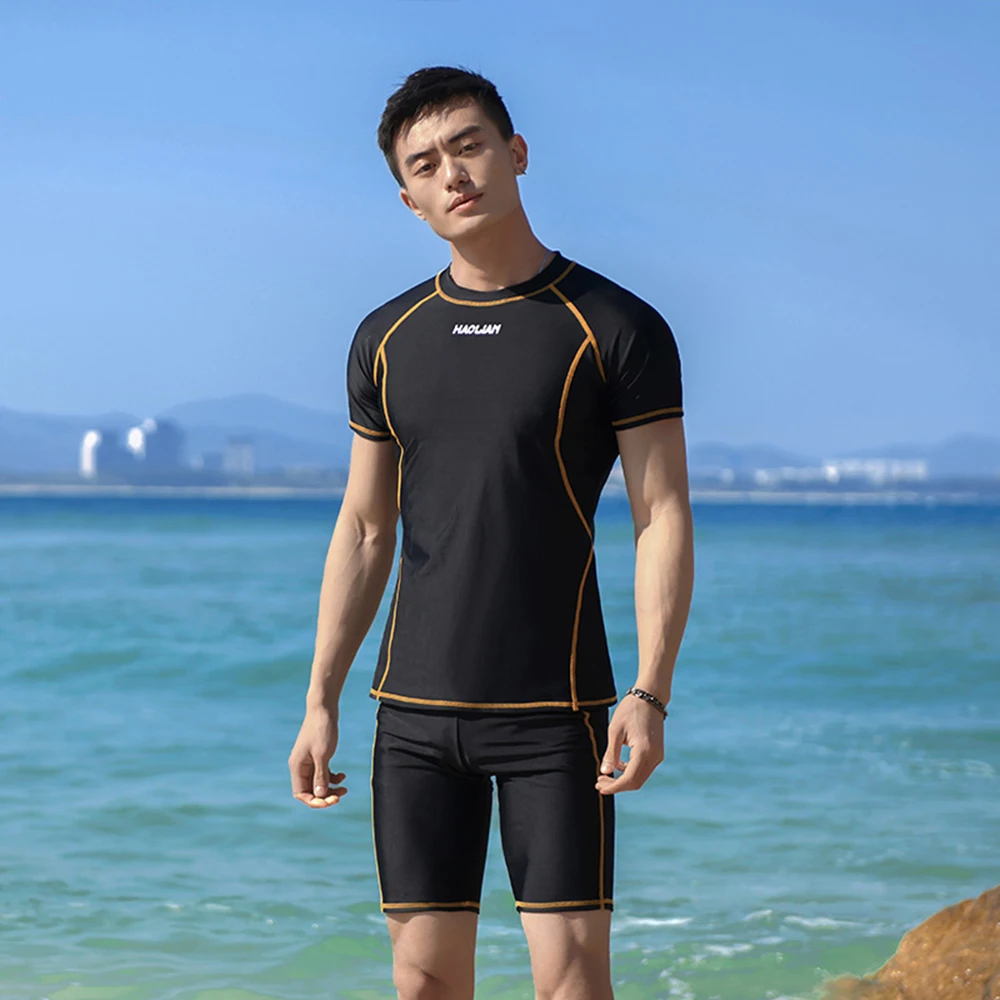 2023 Hombres de la Moda de Surf Traje de División de Secado Rápido protector solar de Manga Corta de Cinco Punto pantalones Cortos Traje de baño de Natación Surf Traje de L-5XL . ' - ' . 4