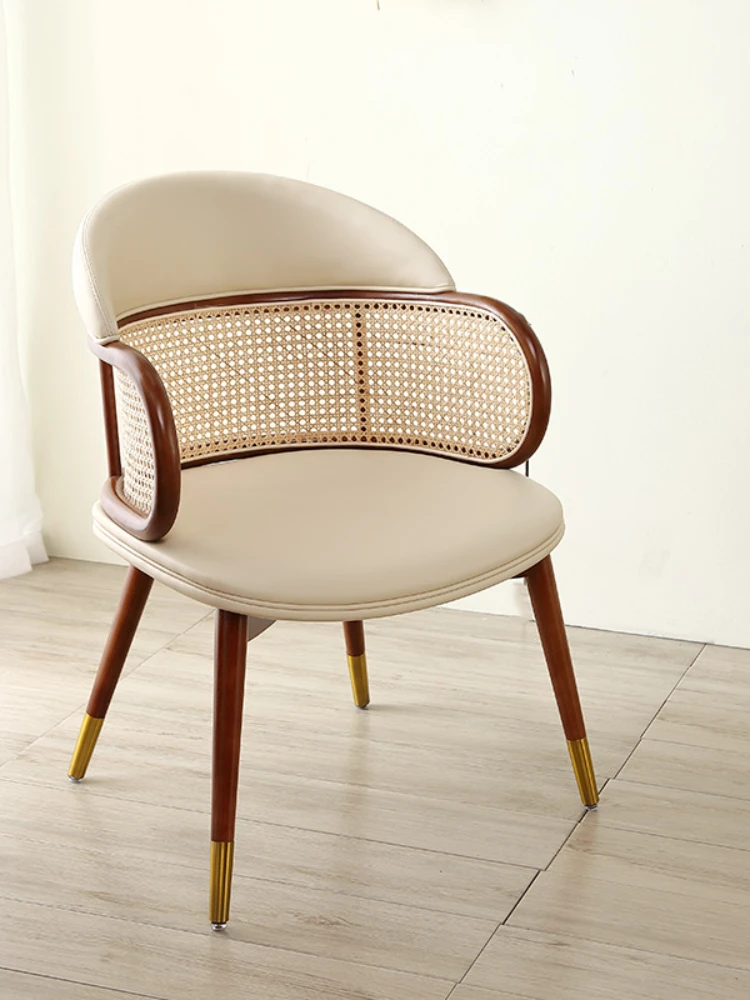 Cocina de lujo, silla de comedor, diseño de dormitorio, Nordic silla de comedor, parte de ratán . ' - ' . 1