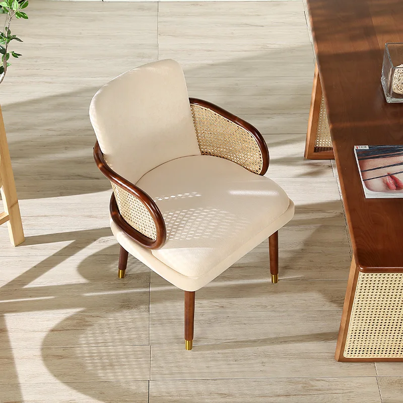 Cocina de lujo, silla de comedor, diseño de dormitorio, Nordic silla de comedor, parte de ratán . ' - ' . 2