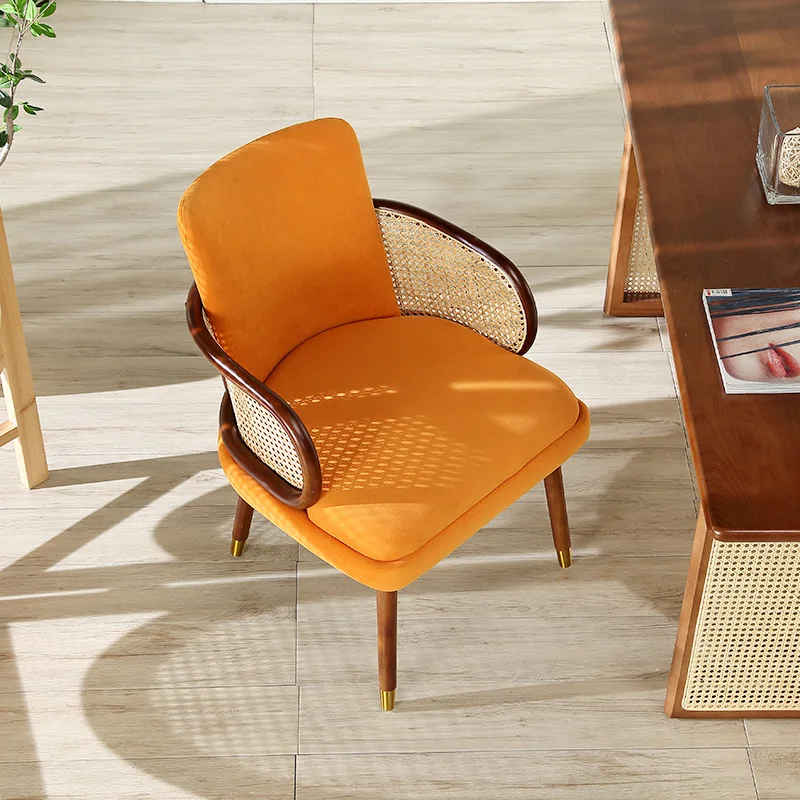 Cocina de lujo, silla de comedor, diseño de dormitorio, Nordic silla de comedor, parte de ratán . ' - ' . 3