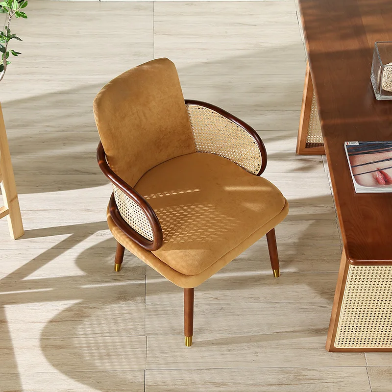 Cocina de lujo, silla de comedor, diseño de dormitorio, Nordic silla de comedor, parte de ratán . ' - ' . 4