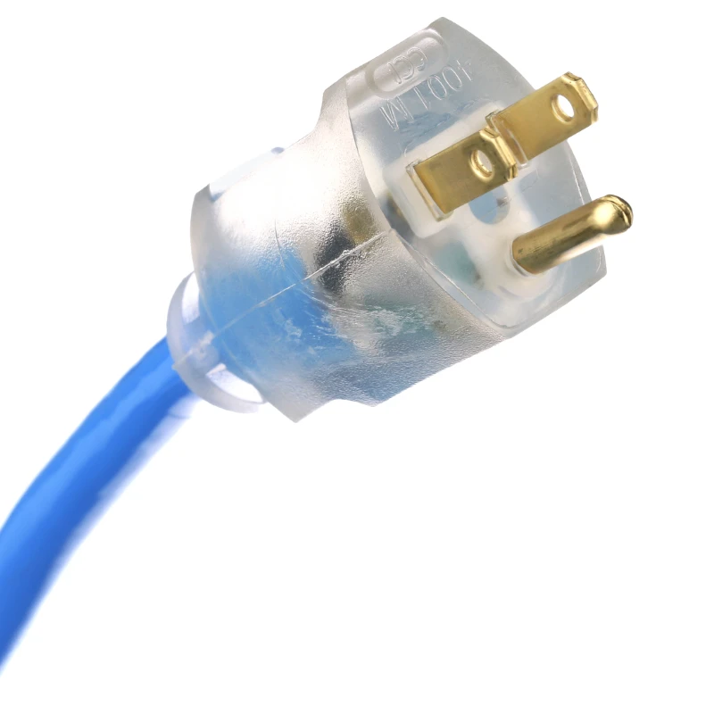 02568 12/3 50' Azul Frío Cable de Extensión de Iptv suscripción Ventilador portatil recargable para el cuerpo Adaptadores para . ' - ' . 3