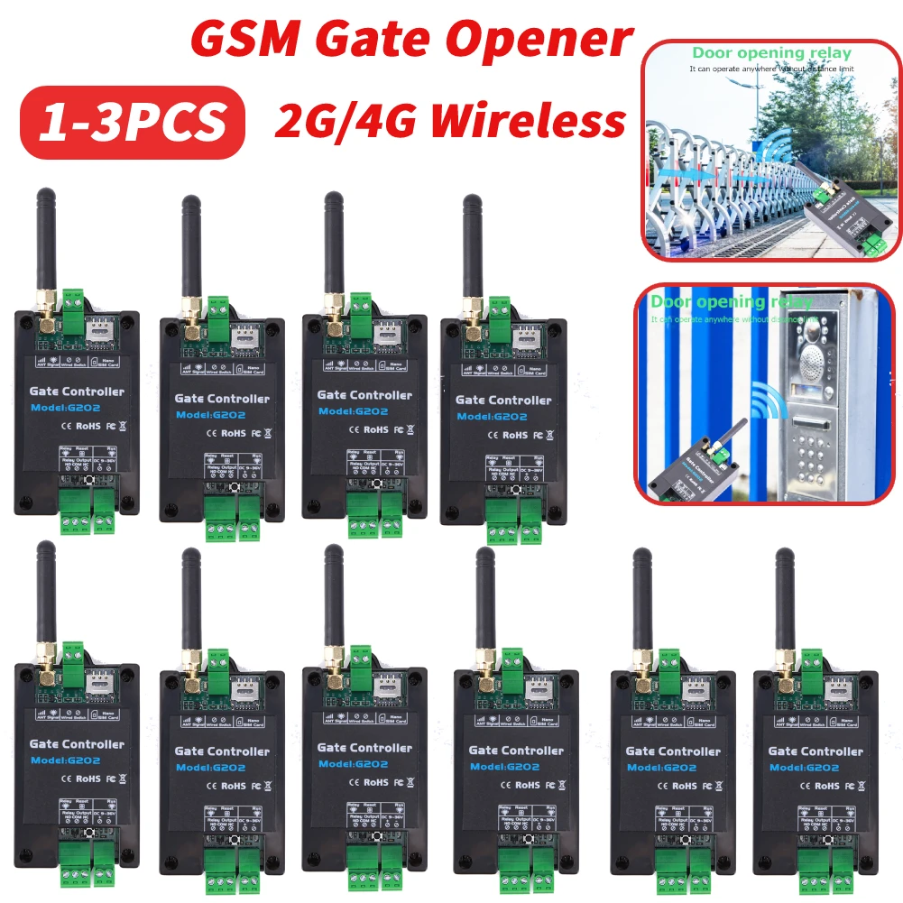 Universal de la Puerta de Control Remoto 2G/4G GSM Inalámbrico de la Puerta Abridor de Puerta de Max 200 Usuarios de la patio-banda 850/900/1800/1900MHz Interruptor de la Puerta de Acceso . ' - ' . 0