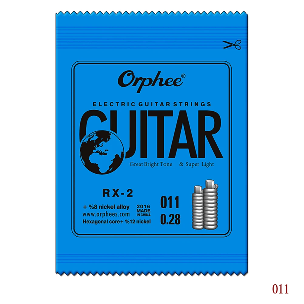 Orphee Guitarra Eléctrica Cuerdas E B G D Una Sola Cadena Super De Calibre Ligero 009-042 Guitarra Accesorio Para Guitarra De La Parte Musical . ' - ' . 1