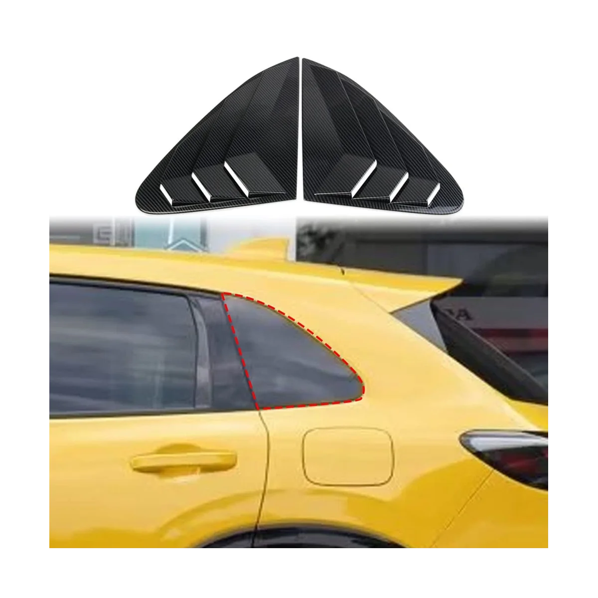 La Ventana lateral de los Deflectores de Aire de Ventilación Tonos Cubrir las Persianas para Honda HRV 2023 de la Edición Norteamericana - ABS de Fibra de Carbono . ' - ' . 1
