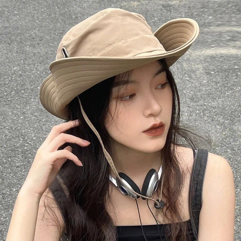 YUDX Fresco Chica de Verano al aire libre Sombreros de Vaquero de las Mujeres Estilo coreano Campamento de Deportes de Protección UV Plegable Mujeres del Hip Hop Gorras . ' - ' . 3
