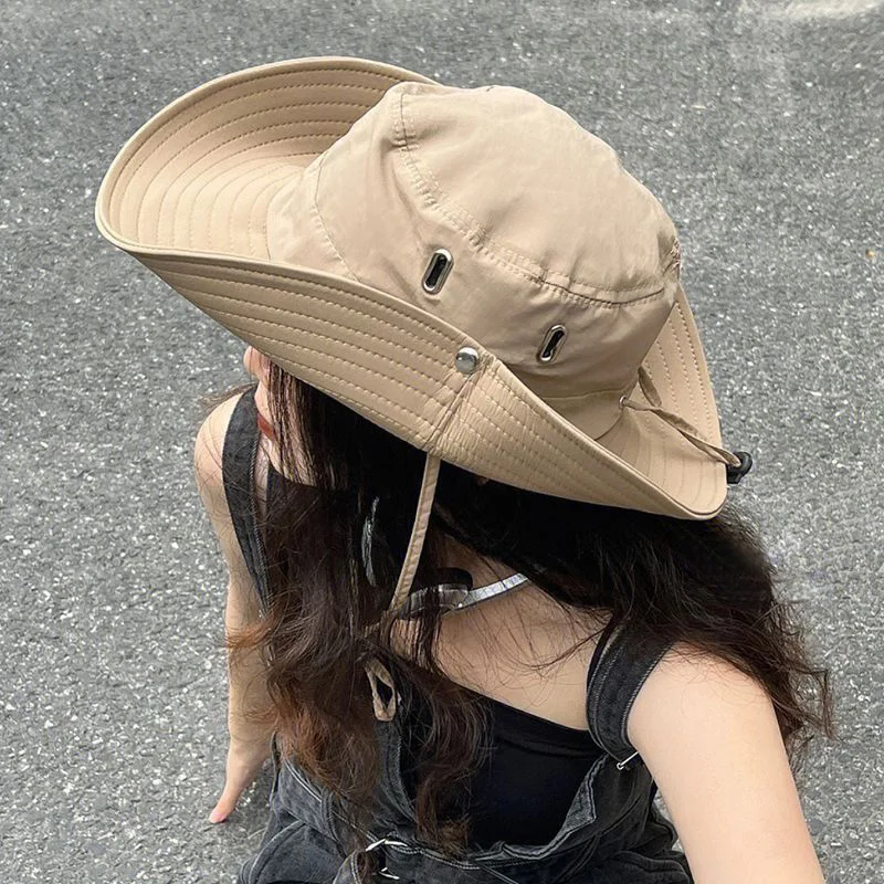 YUDX Fresco Chica de Verano al aire libre Sombreros de Vaquero de las Mujeres Estilo coreano Campamento de Deportes de Protección UV Plegable Mujeres del Hip Hop Gorras . ' - ' . 5