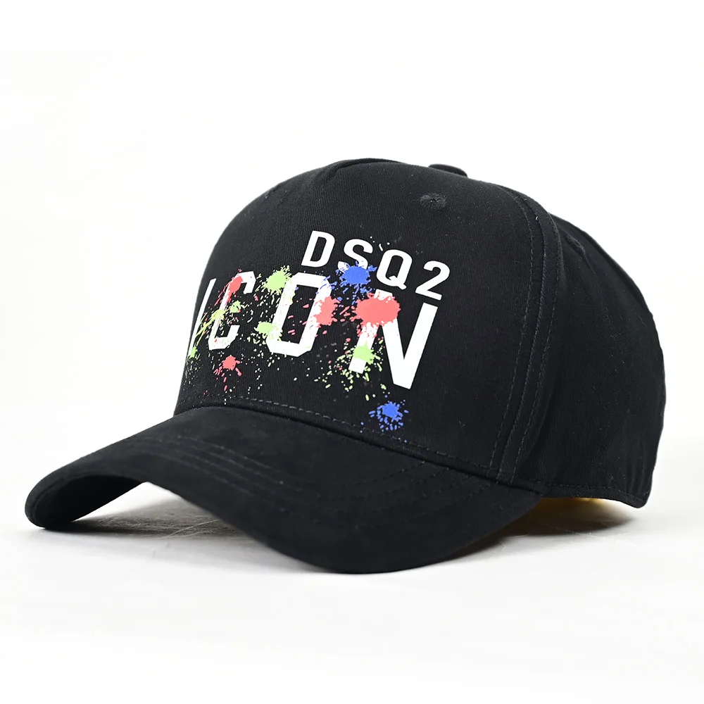 ICONO de diseño a estrenar de verano los hombres gorra de béisbol de la carta de calidad SUPERIOR de las mujeres sombrero de 100% algodón unisex carta dsq2 gorra de béisbol para los hombres . ' - ' . 0