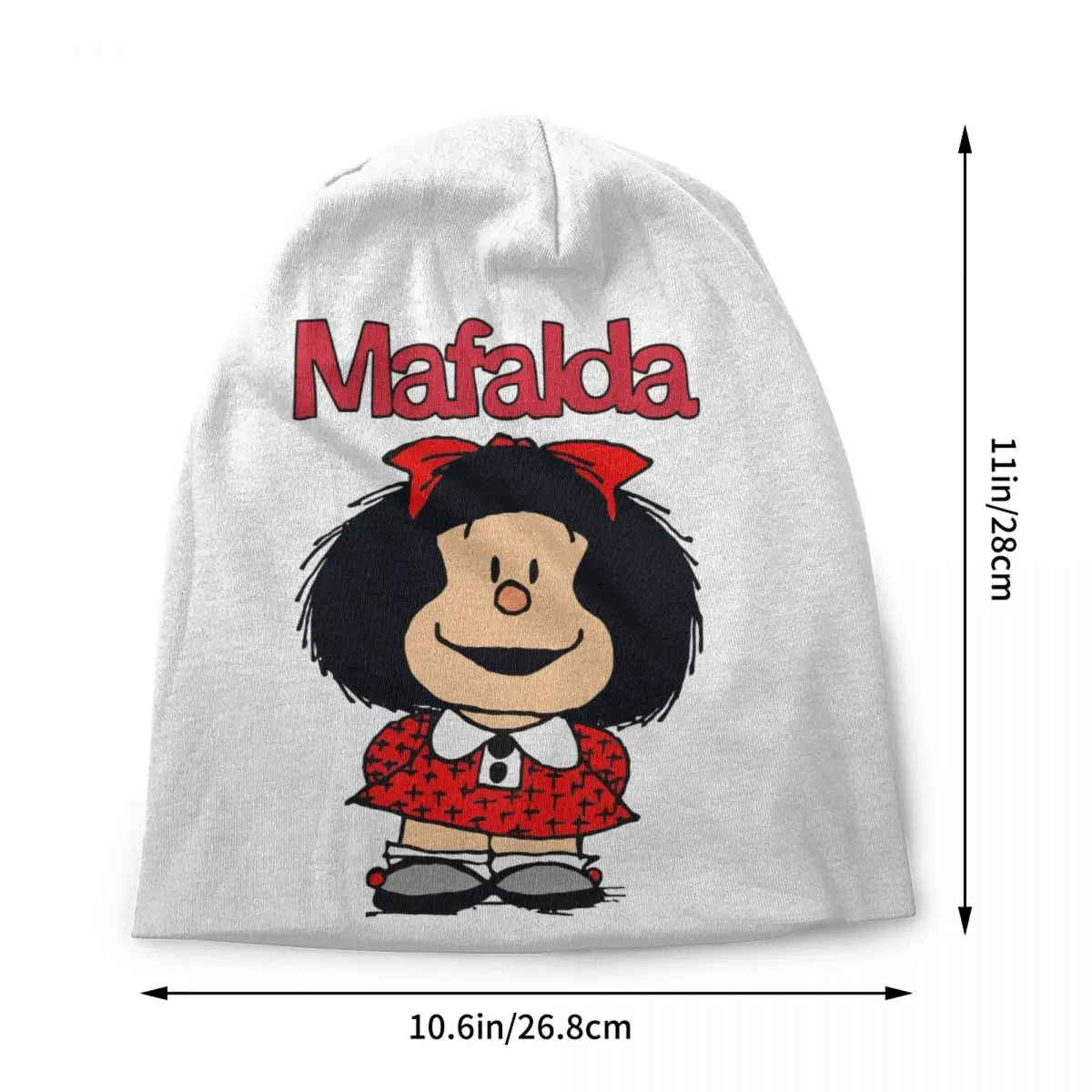 Lindo Mafalda Skullies Gorras Gorras De Los Hombres De Las Mujeres La Tendencia De Invierno Cálido Sombrero De Los Adultos Argentino De La Historieta De Quino Comics Bonnet Sombreros . ' - ' . 1