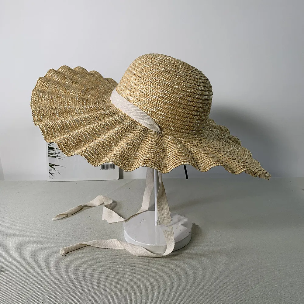202308-chui dropshipping modelo del verano mostrar sector de la moda de viento visera de paja natural de ocio, vacaciones de sol de dama tapa de las mujeres sombrero . ' - ' . 4