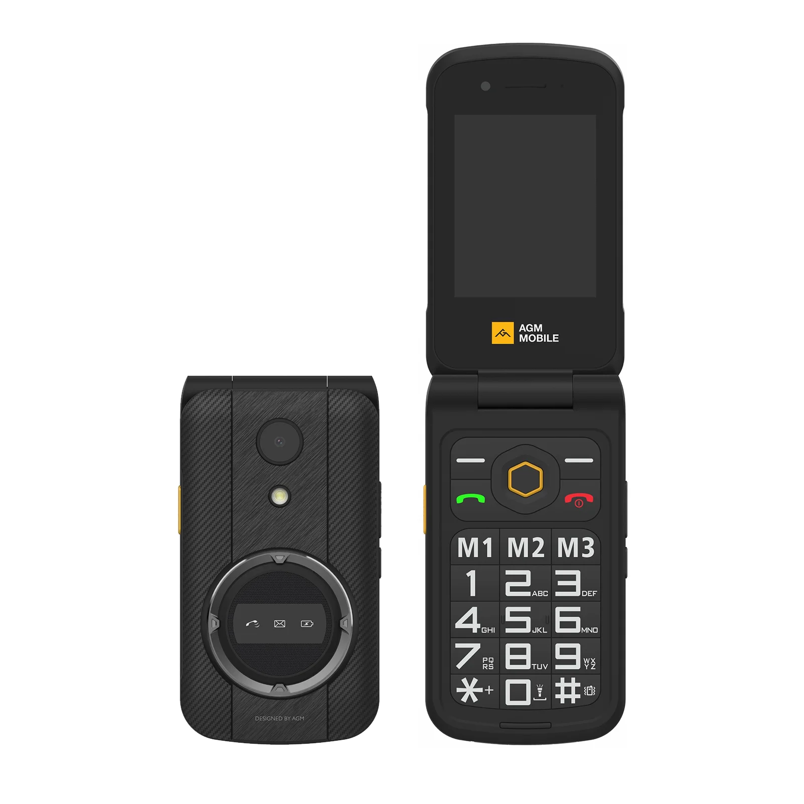 AGM M8 Flip Teléfono Móvil del Teléfono Función SOS de llamadas Rápidas de Teclado de inglés Para la tercera edad sin Cámara . ' - ' . 0