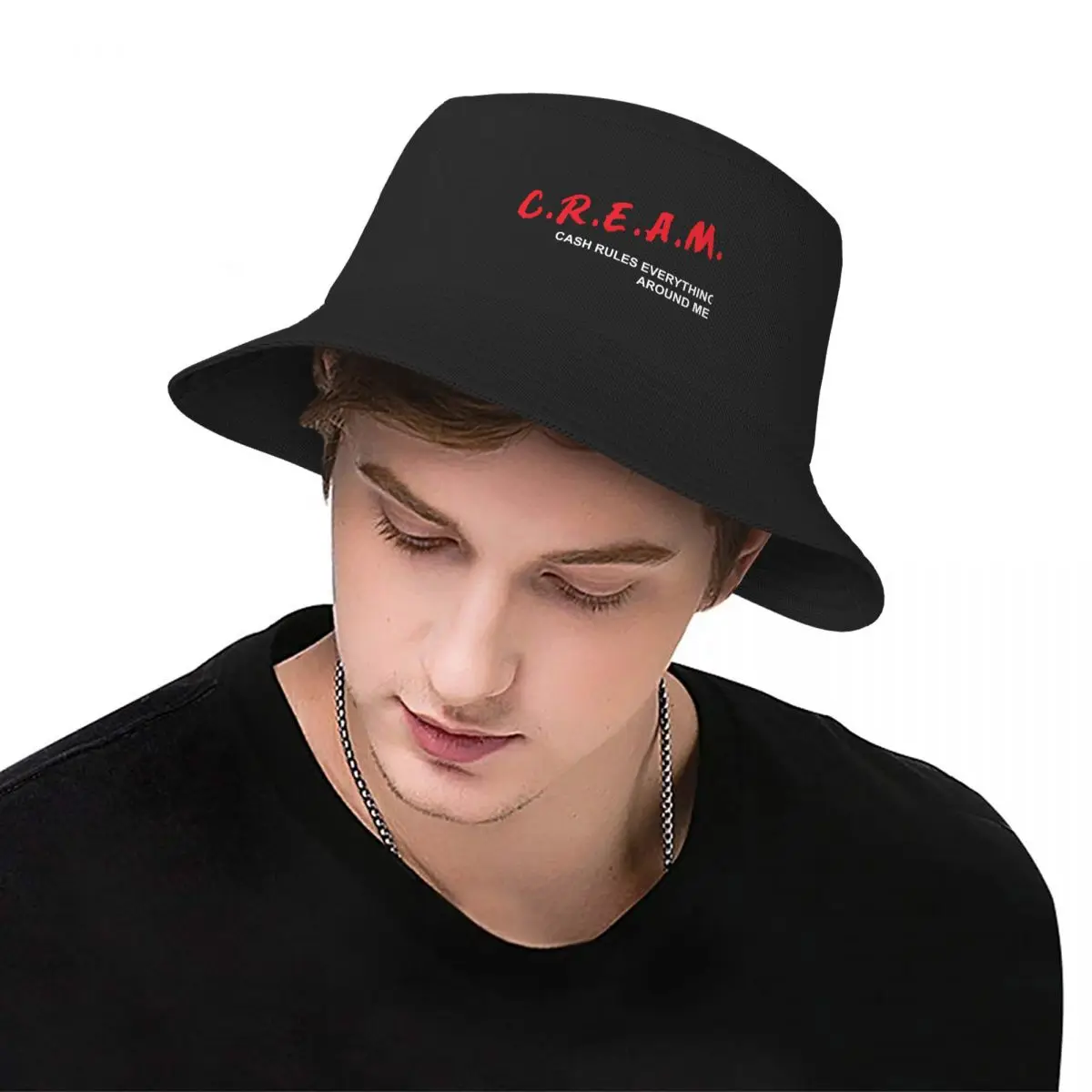 Nueva C. R. E. A. M. en Efectivo las Reglas de Todo lo que Me rodea Sombrero de Cubo Sombrero de Sol Para Niños Sombrero de moda Femenina de los Hombres . ' - ' . 5