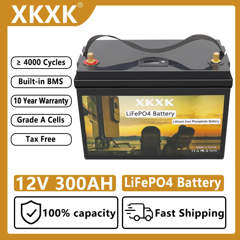12V 300AH LiFePo4 Batería Integrada en el BMS de Litio Fosfato de Hierro de las Células Pack Para Sustituir a la Mayoría de la Energía de Respaldo de Energía en el Hogar de Almacenamiento . ' - ' . 0