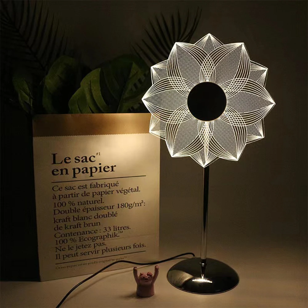 Moderno Simple Lámpara de Mesa Atmósfera de la Decoración del Hogar USB LED de Luz de la Noche Romántica Iluminación Dormitorio de Cabecera Ambiente Lámpara de Mesa . ' - ' . 3