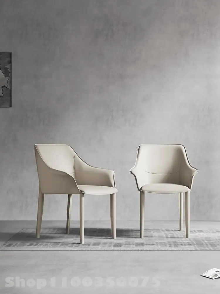 Luz de lujo diseñador senior silla de comedor 2021 nueva italiano minimalista de alta gama para el hogar respaldo de silla de comedor silla de maquillaje . ' - ' . 0