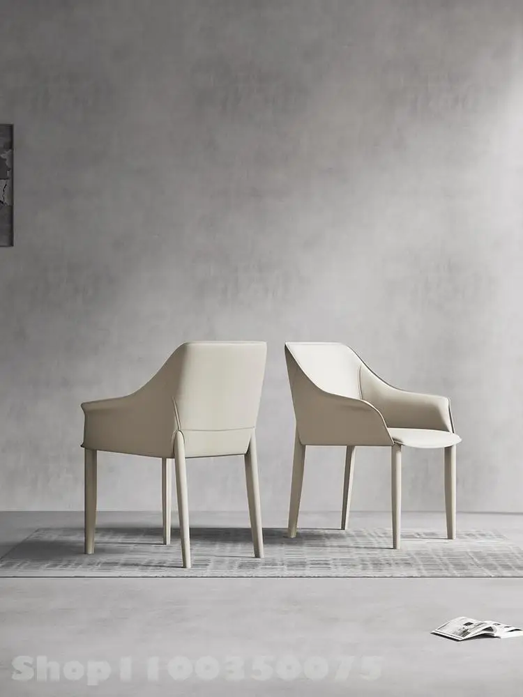 Luz de lujo diseñador senior silla de comedor 2021 nueva italiano minimalista de alta gama para el hogar respaldo de silla de comedor silla de maquillaje . ' - ' . 2