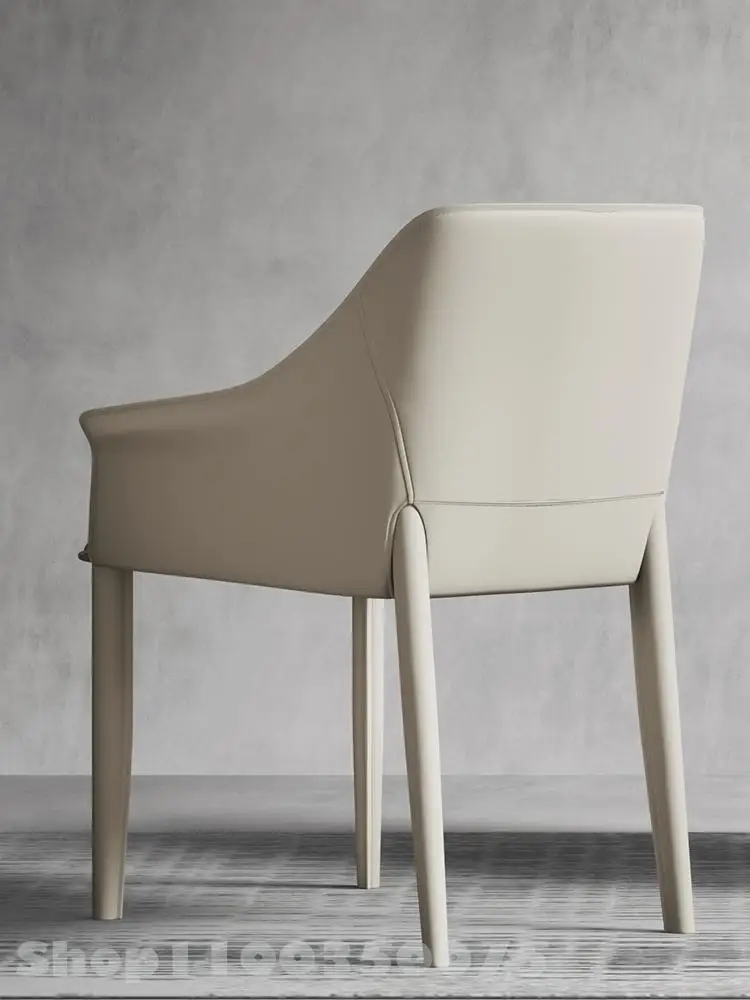 Luz de lujo diseñador senior silla de comedor 2021 nueva italiano minimalista de alta gama para el hogar respaldo de silla de comedor silla de maquillaje . ' - ' . 3