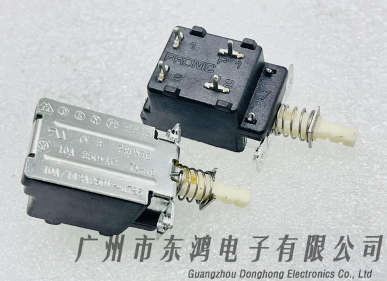 1PCS PRÓNICA China Taiwán 10A250VAC 4 Puntiaguda pin de auto-bloqueo interruptor de botón TV Interruptor de Alimentación de la parte Superior del cuadro de . ' - ' . 0